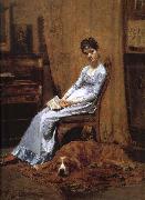 Thomas Eakins The Artist-s wife and his dog Sweden oil painting artist